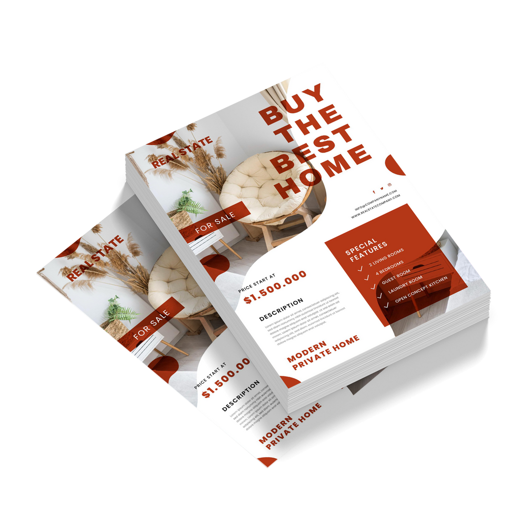 Couch flyer template