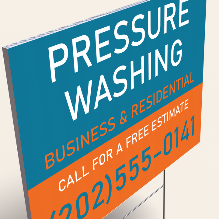 Pressure Washing Yard Signs
