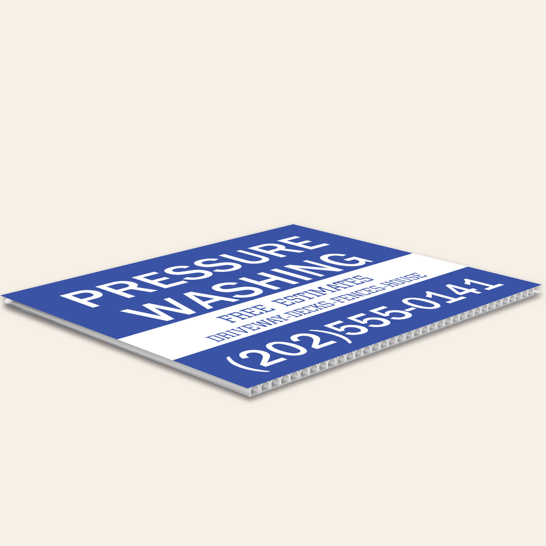 Pressure Washing Yard Signs