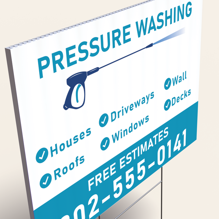 Pressure Washing Yard Signs