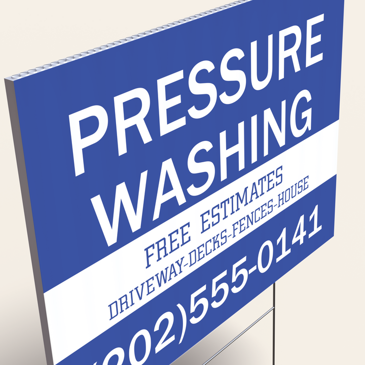 Pressure Washing Yard Signs