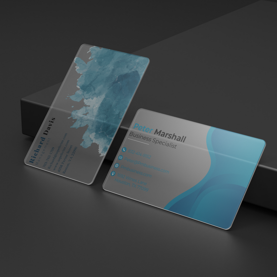 clear plastic business cards