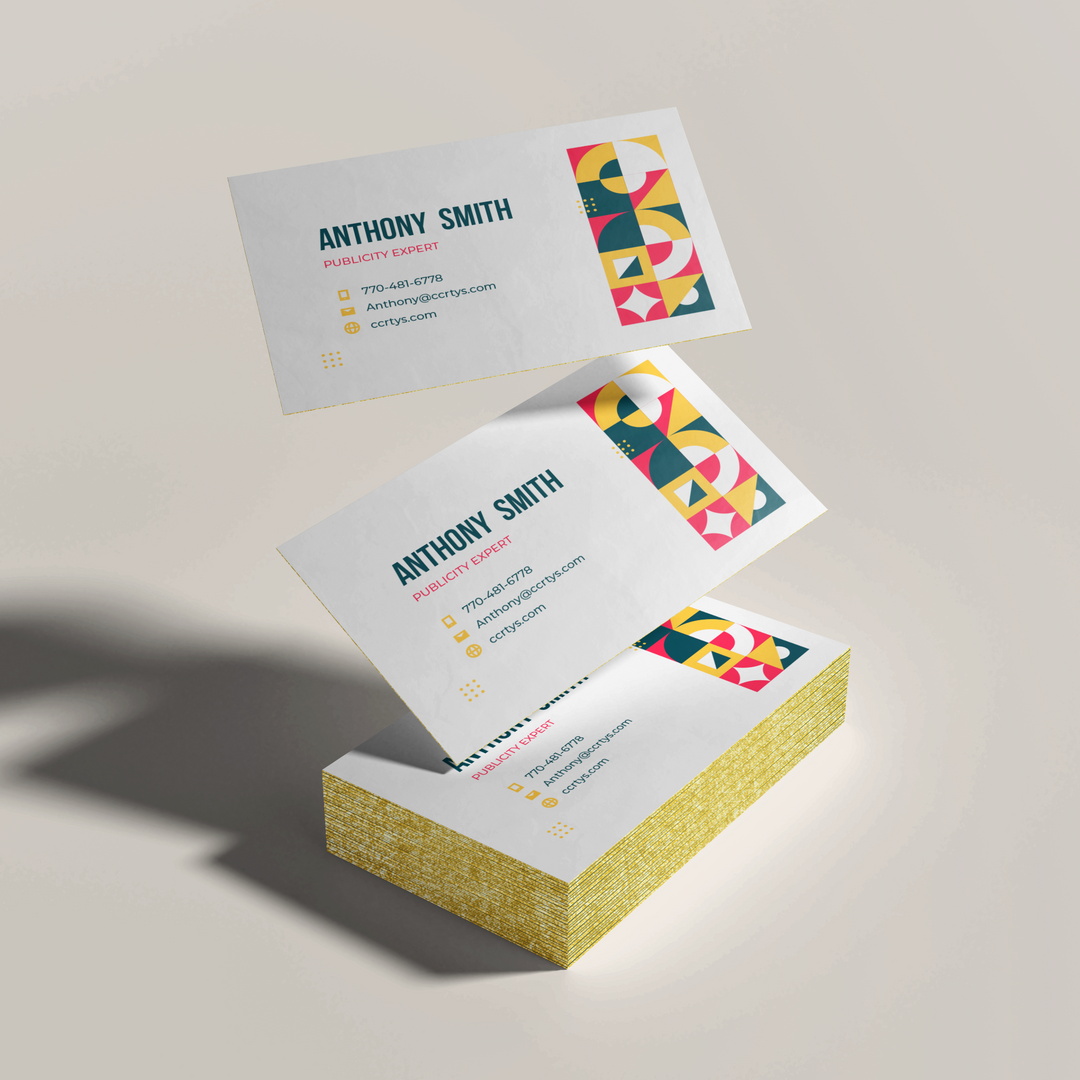 how to edge paint business cards